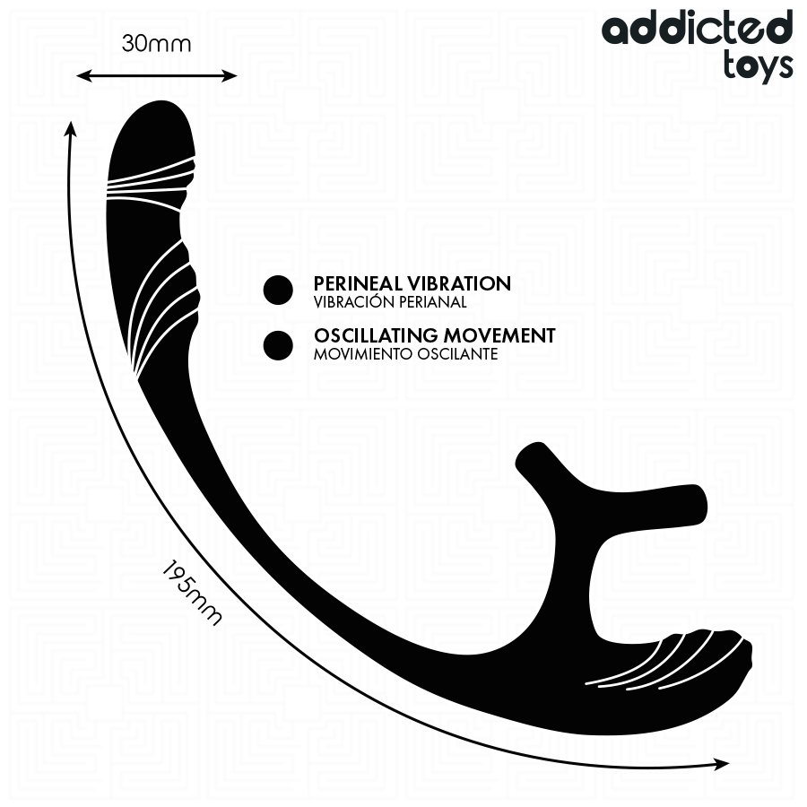 Plug anal vibrant avec anneau et stimulateur de testicules — détail texture surface