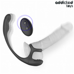 Plug anal vibrant avec anneau et stimulateur de testicules — vue de profil