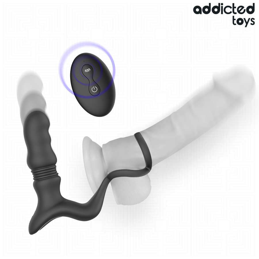 Masseur prostatique à poussée et vibration — vue de profil