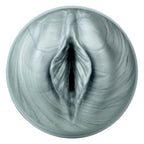 Entree etroite et sculptee du FeelArgenta vue de face, texture argentee marbree