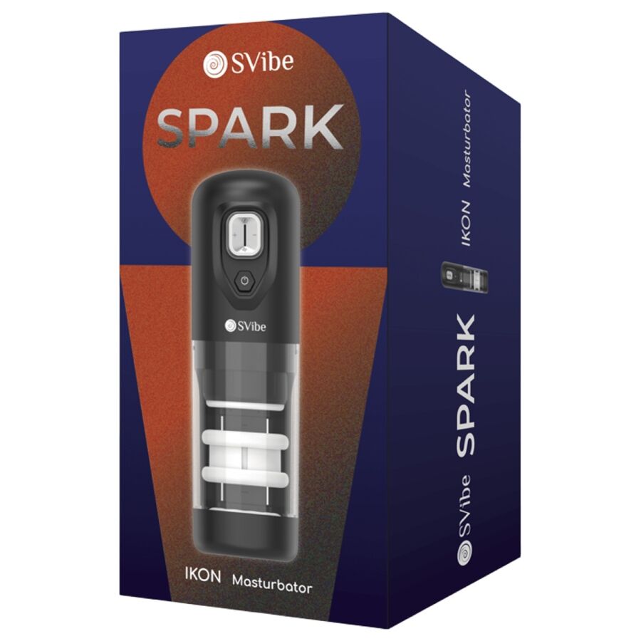 Masturbateur vibrant Ikon Spark à poussée et rotation — détail texture surface
