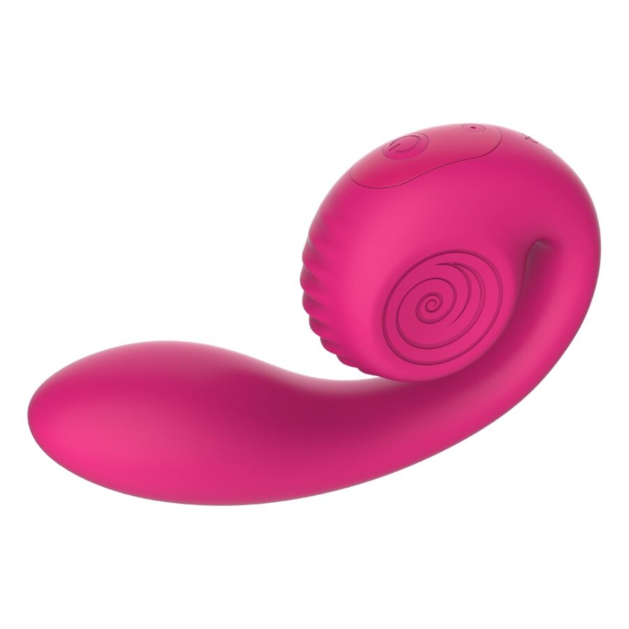 Vibromasseur double stimulation point G et clitoris en silic — détail produit