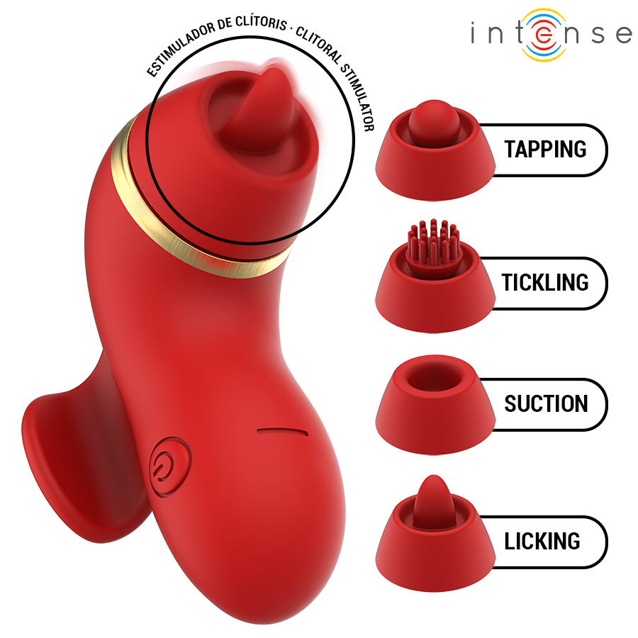 Patty stimulateur clitoridien 4 têtes interchangeables — détail produit