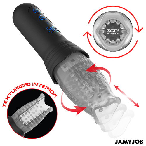 Blow-R - gros plan sur le tunnel texturé et illustration de la rotation à 360°