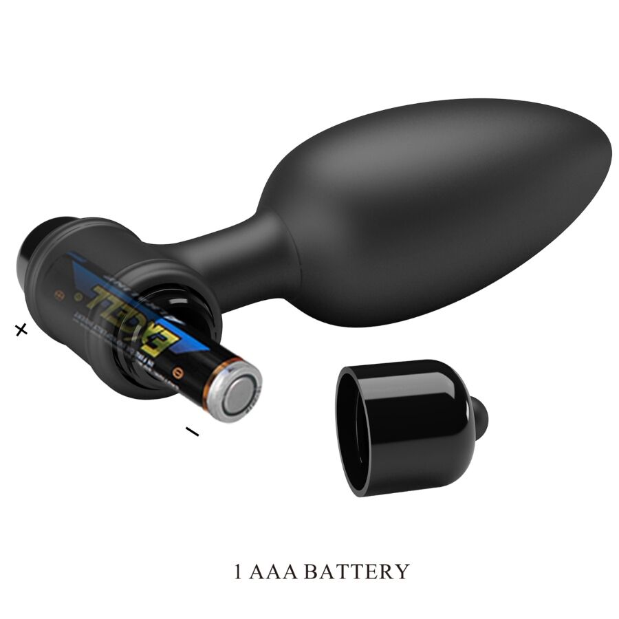 Plug anal vibrant Super Power en silicone — vue rapprochée
