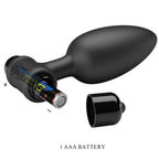 Plug anal vibrant Super Power en silicone — vue rapprochée