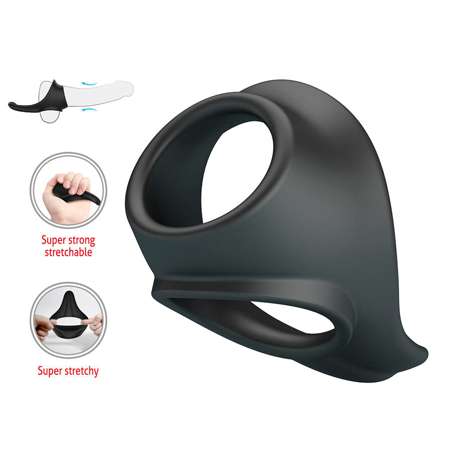 Anneau pénien ergonomique avec stimulateur périnéal Zadok — détail produit