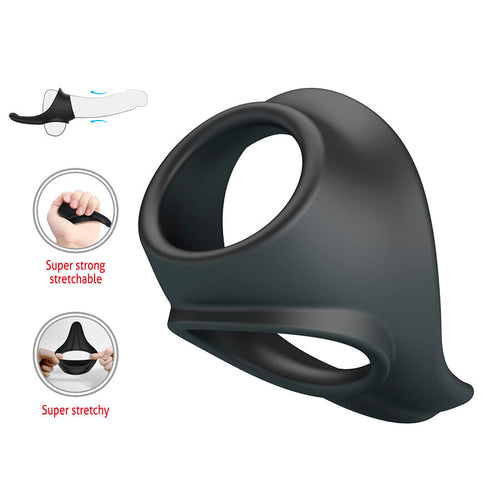 Anneau pénien ergonomique avec stimulateur périnéal Zadok — détail produit