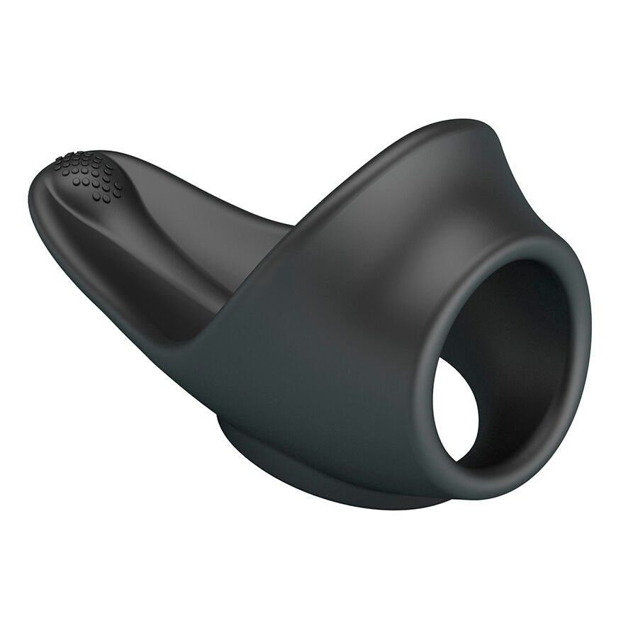 Anneau pénien ergonomique avec stimulateur périnéal Zadok — détail texture surface