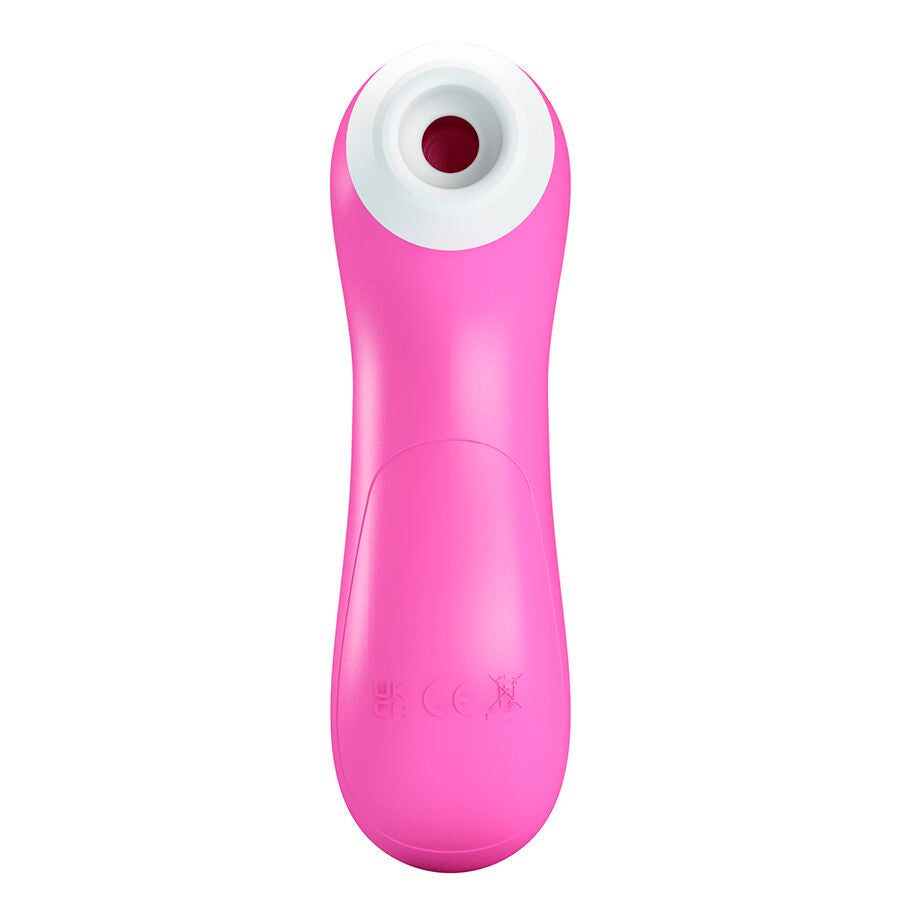 Stimulateur clitoridien a succion rose magenta de face, embout d'aspiration et corps incurvé ultra-léger en silicone, 8 niveaux d'intensité et pulsation silencieuse