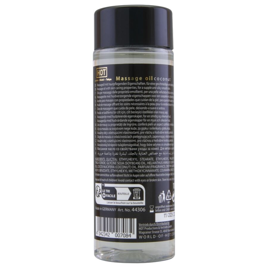 Huile de massage noix de coco — détail produit