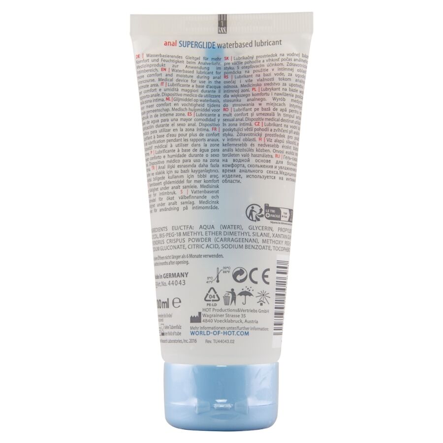 Lubrifiant anal à base d'eau enrichi vitamine E 100 ml — détail produit
