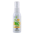 Flacon spray Bio Cleaner HOT 50 ml de face, pompe blanche et logo vert et orange, nettoyant sextoys vegan a l'extrait de pamplemousse.