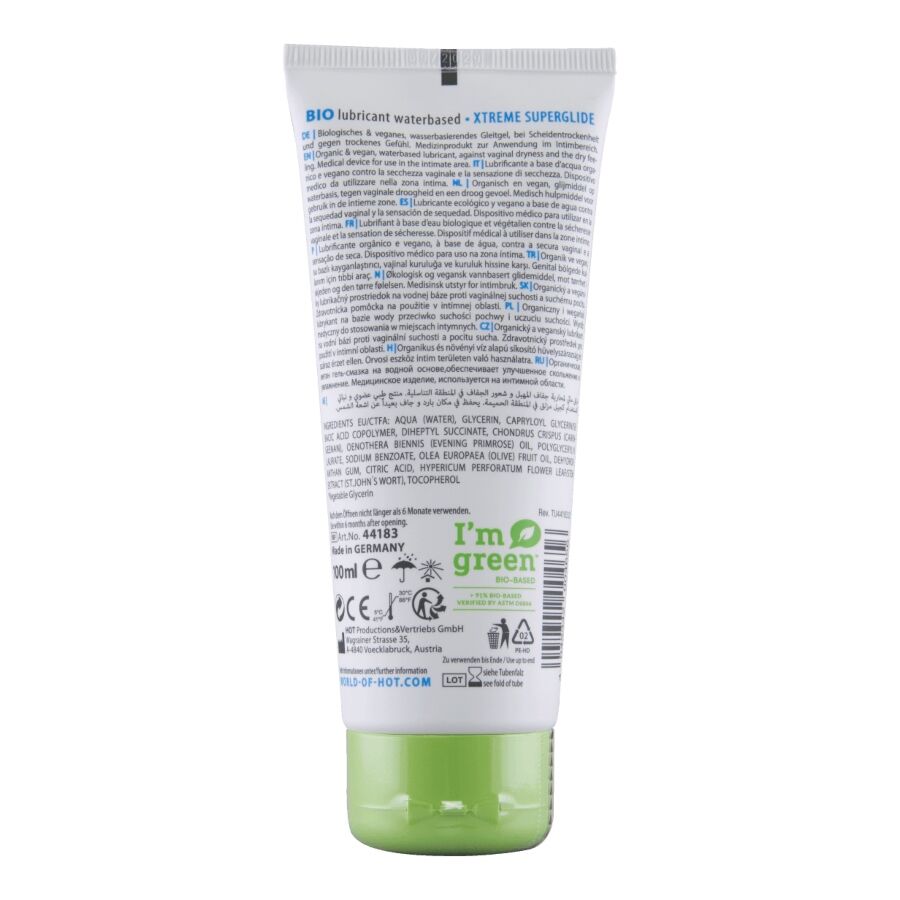 Lubrifiant bio et vegan à base d'eau Xtreme 100 ml — détail produit