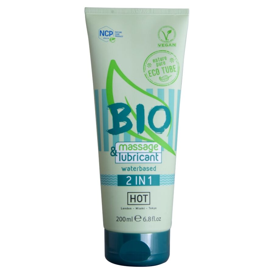 Gel 2 en 1 massage et lubrifiant base eau bio 200 ml — vue principale