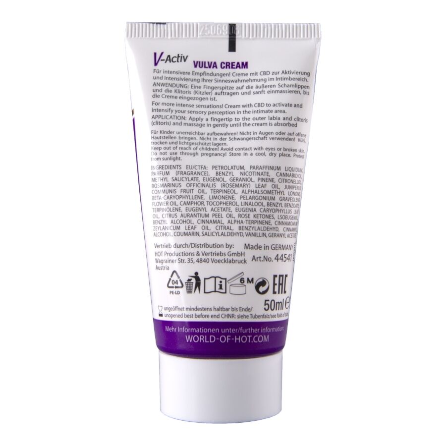 Crème intime vulvaire au CBD 50 ml — vue de profil