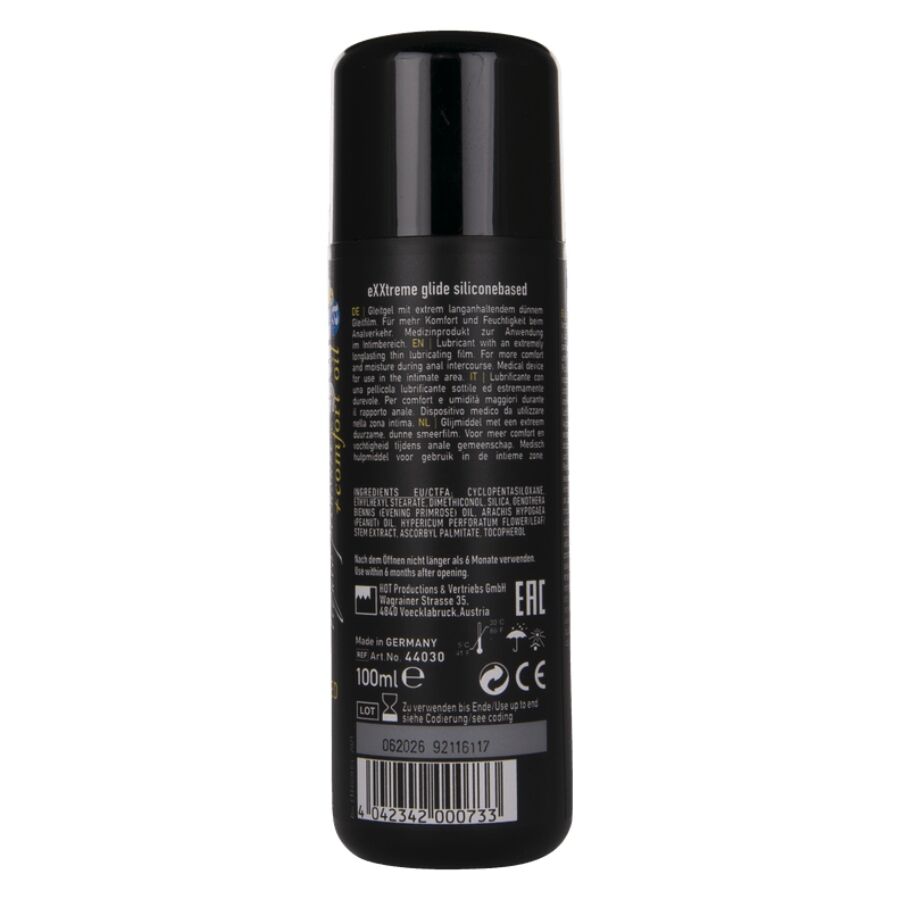 Lubrifiant à base de silicone confort anal 100 ml — vue de profil
