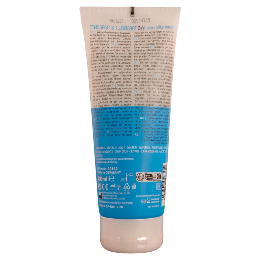 Gel de massage et de glisse 2 en 1 texture soyeuse 200 ml — détail produit