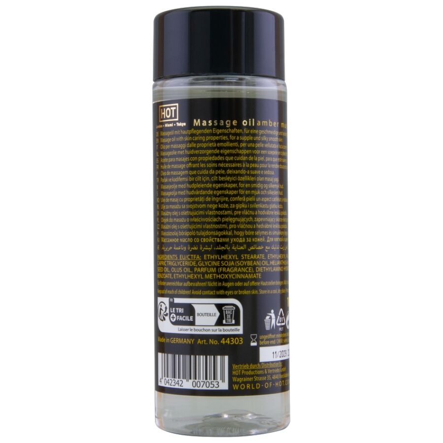 Huile de massage ambre et musc — détail produit