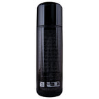 Verso du flacon noir Premium Glide lubrifiant silicone, etiquette sombre avec notice et pictogrammes recyclage, lubrifiant glisse longue duree.