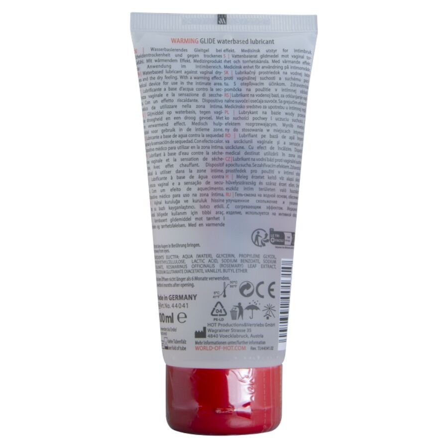 Lubrifiant à base d'eau effet chauffant 100 ml — détail produit