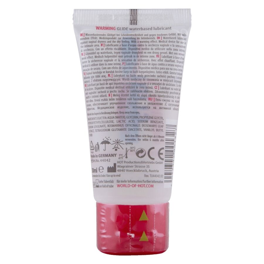 Lubrifiant chauffant à base d'eau format voyage 30 ml — détail produit