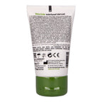 Verso du tube Naturelube Aloe Vera lubrifiant base eau, etiquette grise avec ingredients et pictogrammes, lubrifiant a la glisse douce et soyeuse.