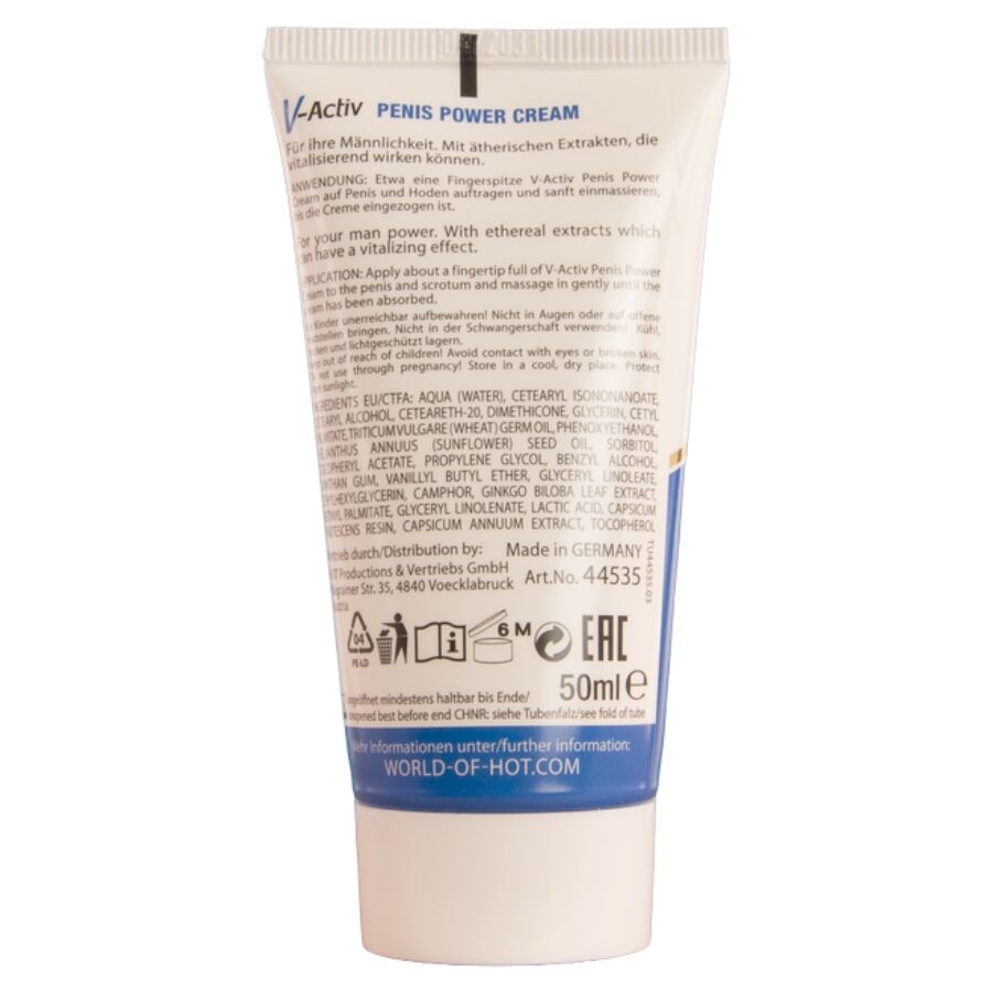 Crème de soin intime pour homme v-activ 50 ml — vue de profil