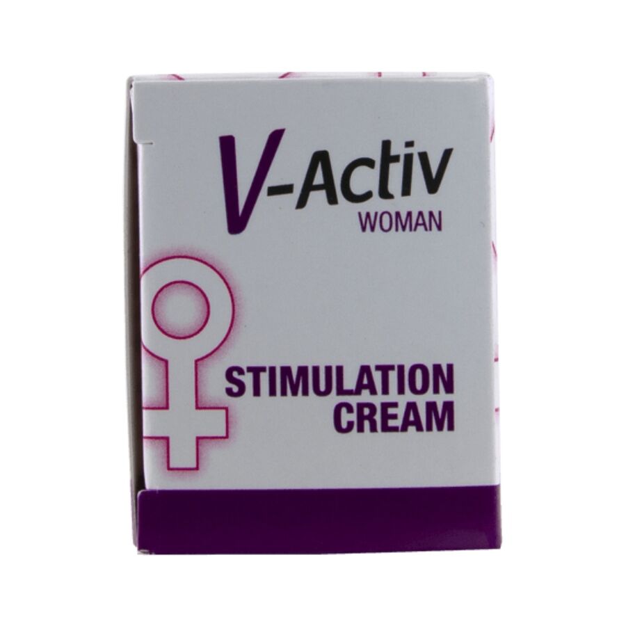 Crème stimulante femme V-Activ aux huiles essentielles — détail texture surface