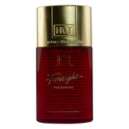 Flacon rouge Twilight Pheromone Women 50 ml de face, large bouchon dore et logo HOT, parfum femme aux pheromones presente debout.