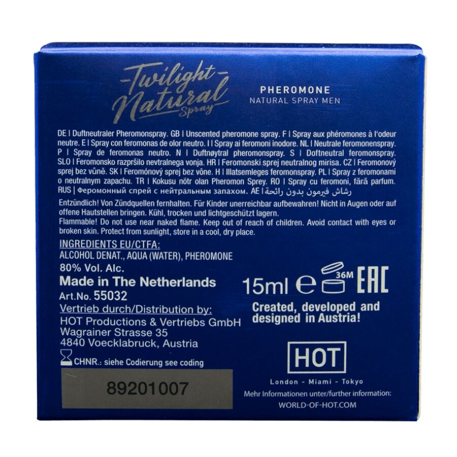 Spray phéromones naturel inodore homme format voyage 15 ml — vue de dos