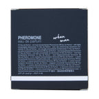 Verso de l'etui Tokyo Urban Man Hot avec notice pheromones multilingue, eau de parfum masculine au gingembre epice et vetiver, 30 ml.