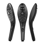 Pommeau de douche Womanizer Wave noir présenté sous trois angles
