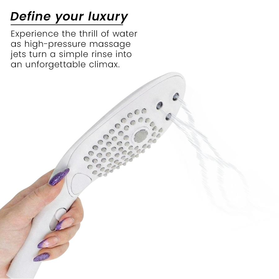 Pommeau de douche Womanizer Wave blanc avec jet haute pression