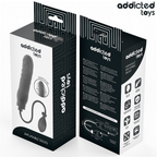Emballage Addicted Toys recto et verso, avec pictogrammes des caracteristiques et longueur etiree maximale de 545 mm