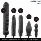 Comparatif des 5 tailles de la gamme gonflable Addicted Toys, du plug modele 1 au godemichet modele 5