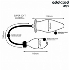 Schema technique du plug gonflable modele 2 : longueur 123 mm, diametre 48 mm, tuyau flexible 290 mm, poire 45 x 95 mm