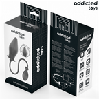 Emballage Addicted Toys recto et verso du plug modele 2, avec pictogrammes des caracteristiques et schema des dimensions