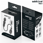 Emballage Addicted Toys recto et verso du plug modele 1, avec pictogrammes des caracteristiques et schema des dimensions