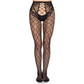 Collants résille noirs avec culotte sans entrejambe — vue principale