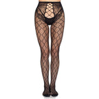 Collants résille noirs avec culotte sans entrejambe — vue principale