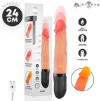 Jean vibrateur haut et bas chauffant — packaging et rendu du produit avec icônes chaleur, va-et-vient et 10 vibrations