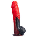 SILEXD - DEVIL GODEMICHÉ EN SILICONE LIQUIDE THERMORÉACTIF ROUGE ET NOIR 20,3 CM