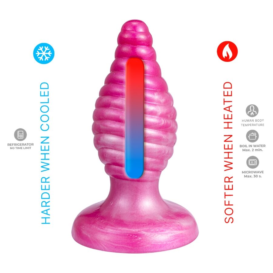 Plug anal SILEXD Cherry Fantasy 9,2 cm silicone liquide thermoréactif