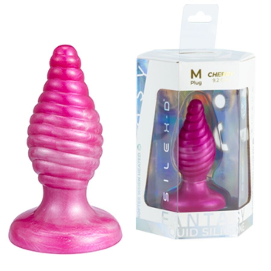 Plug anal SILEXD Cherry Fantasy 9,2 cm silicone liquide thermoréactif