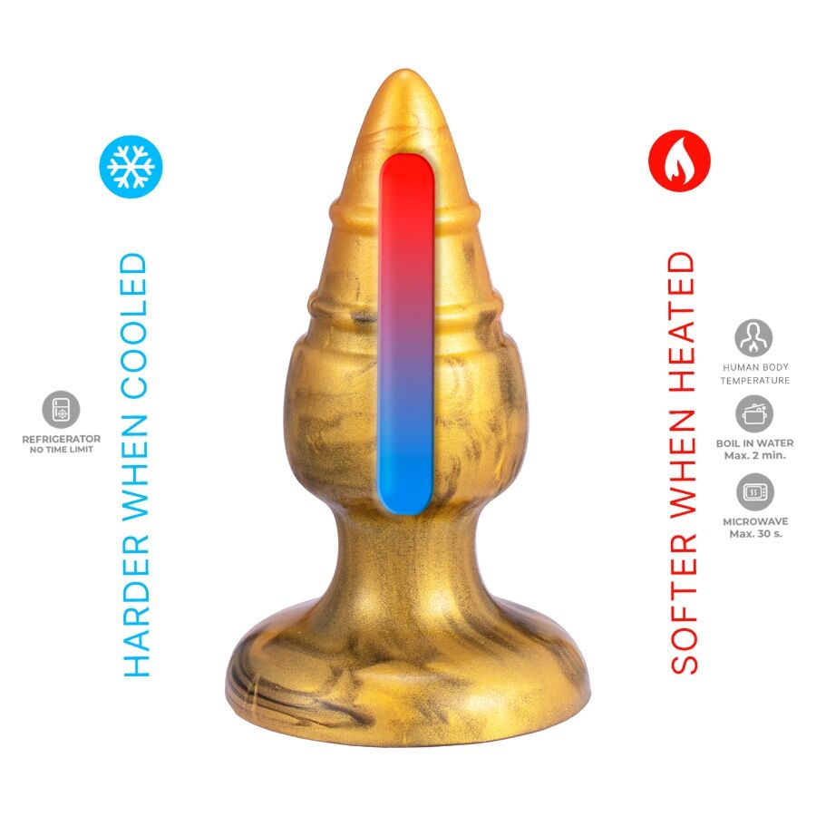 Plug anal SILEXD Goldy Fantasy 9,2 cm silicone liquide thermoréactif