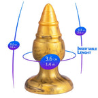Plug anal SILEXD Goldy Fantasy 9,2 cm silicone liquide thermoréactif