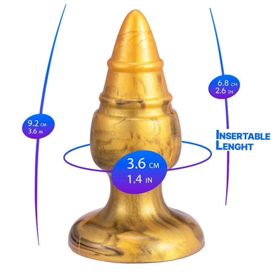 Plug anal SILEXD Goldy Fantasy 9,2 cm silicone liquide thermoréactif