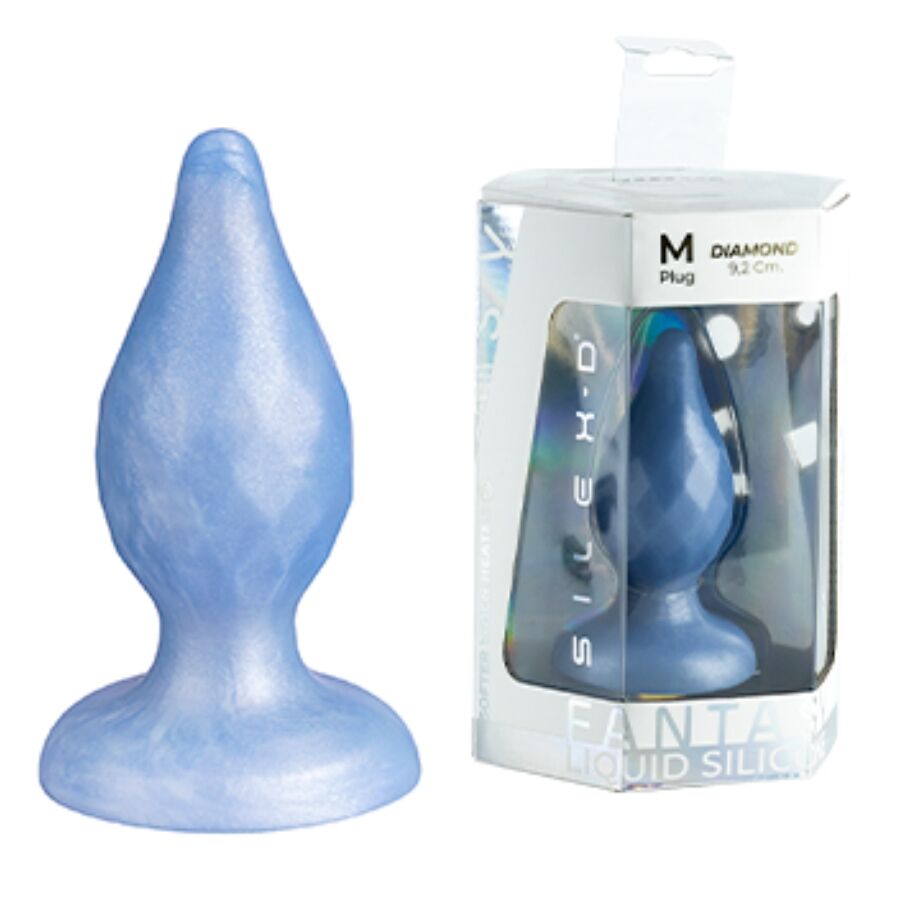 Plug anal SILEXD Diamond Fantasy 9,2 cm silicone liquide thermoréactif