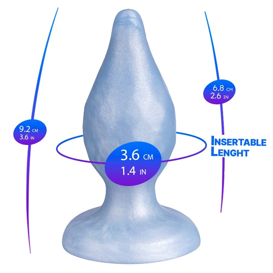 Plug anal SILEXD Diamond Fantasy 9,2 cm silicone liquide thermoréactif